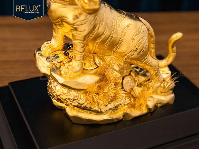 Tượng Linh Vật Hổ Dát Vàng 24k